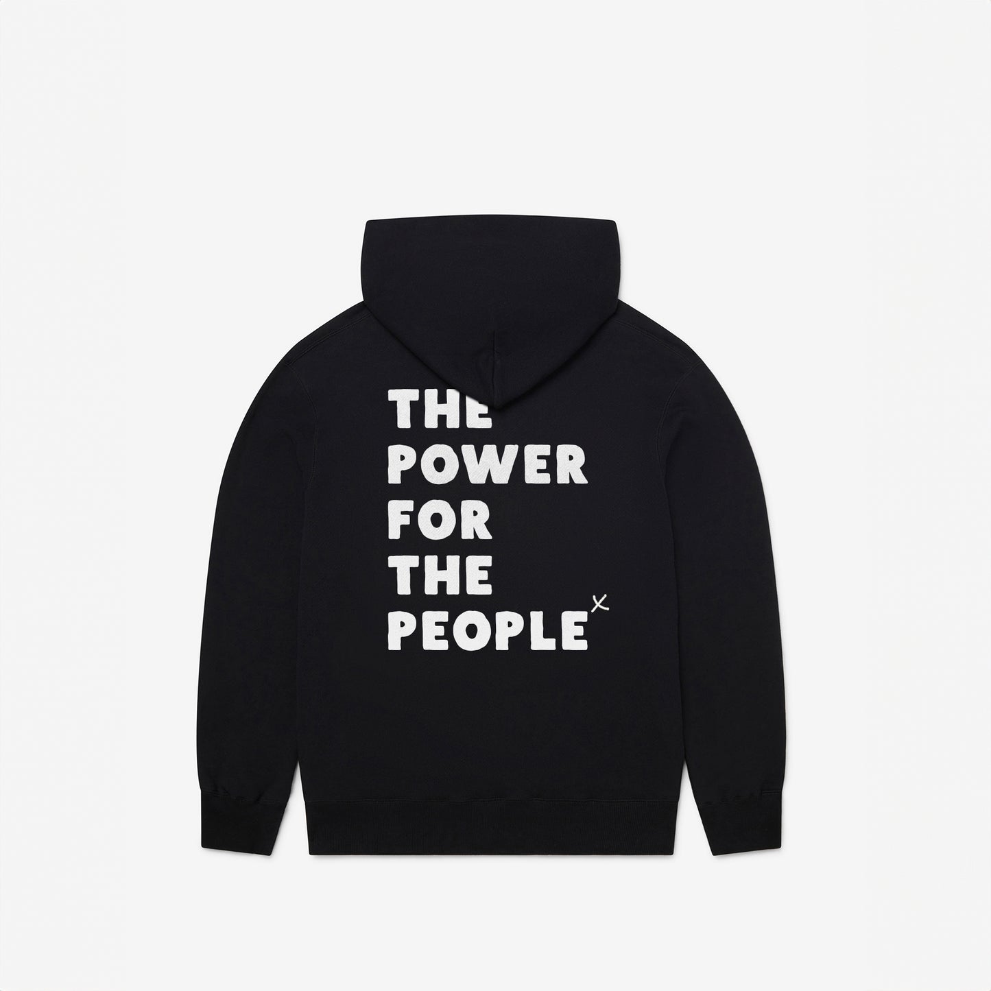 STONE BLACK / WHITE HOODED SWEAT