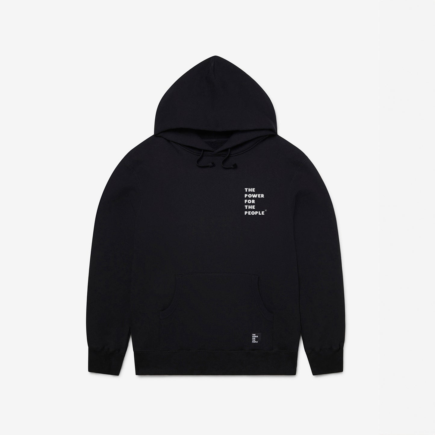 STONE BLACK / WHITE HOODED SWEAT