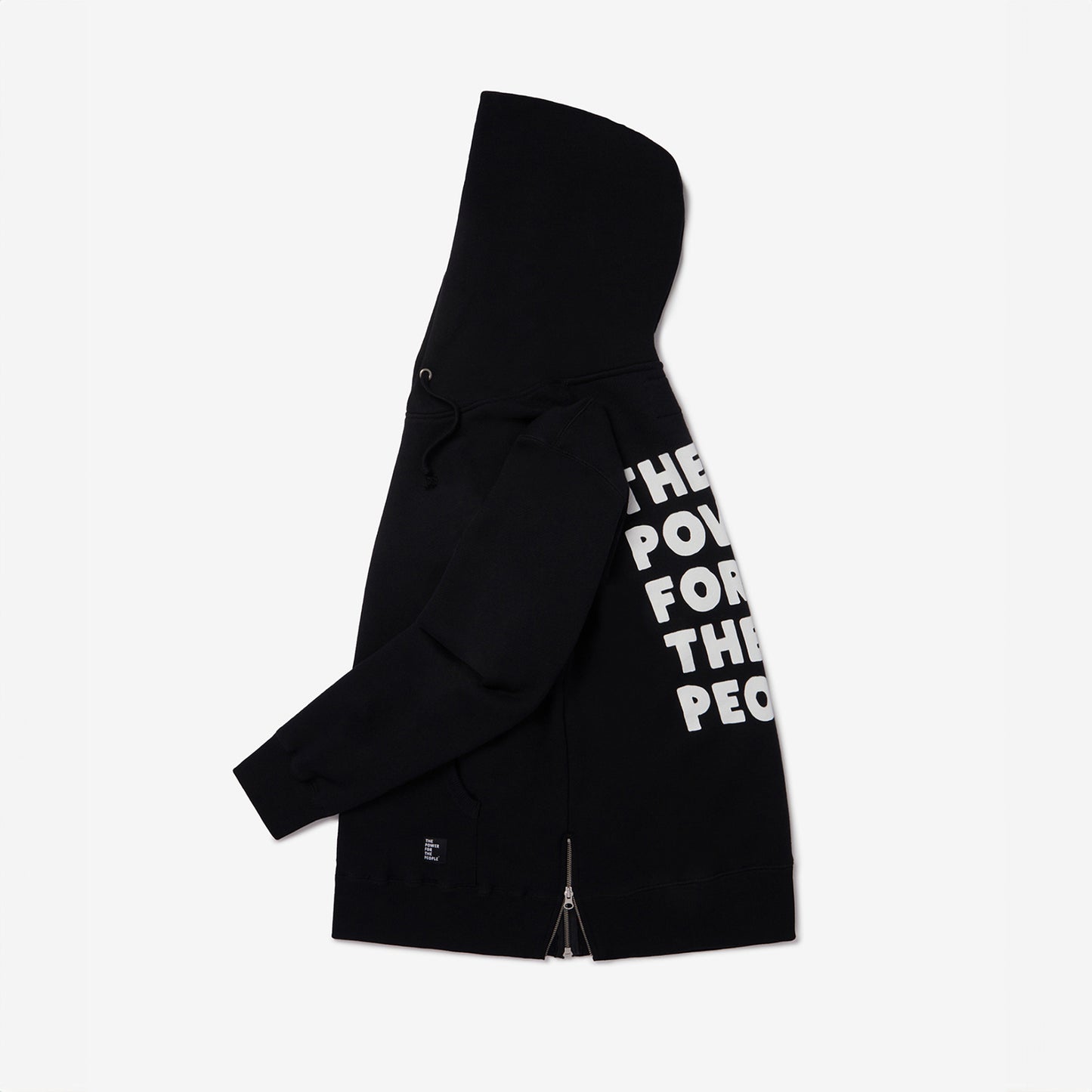 RAY BLACK / WHITE HOODED SWEAT