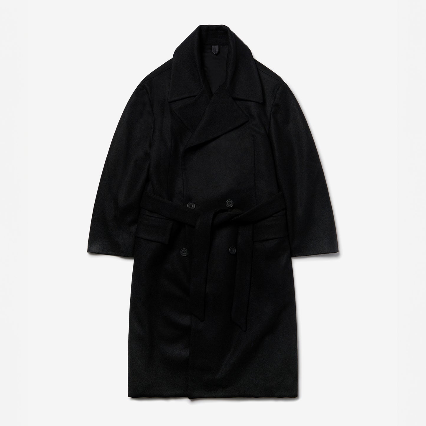THELONIOUS DB COAT BLACK WOOL