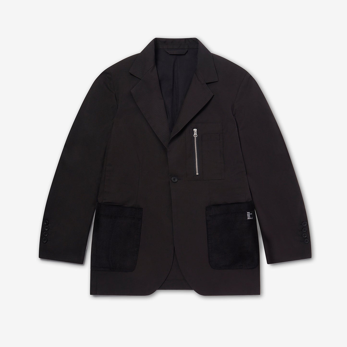 CHET ZIP POCKET JACKET BLACK RIPSTOP