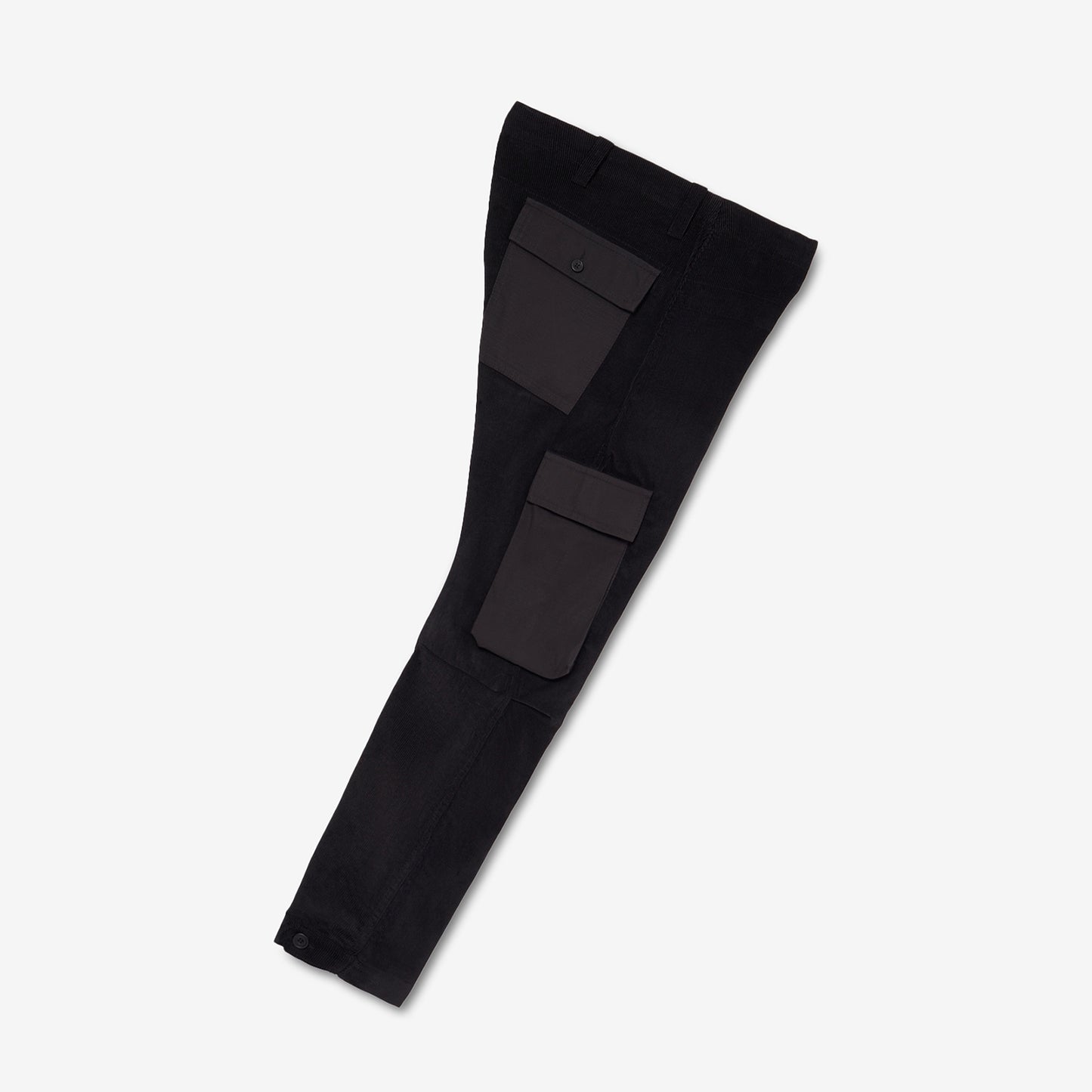GEORGE CARGO PANTS BLACK COTTON CORD