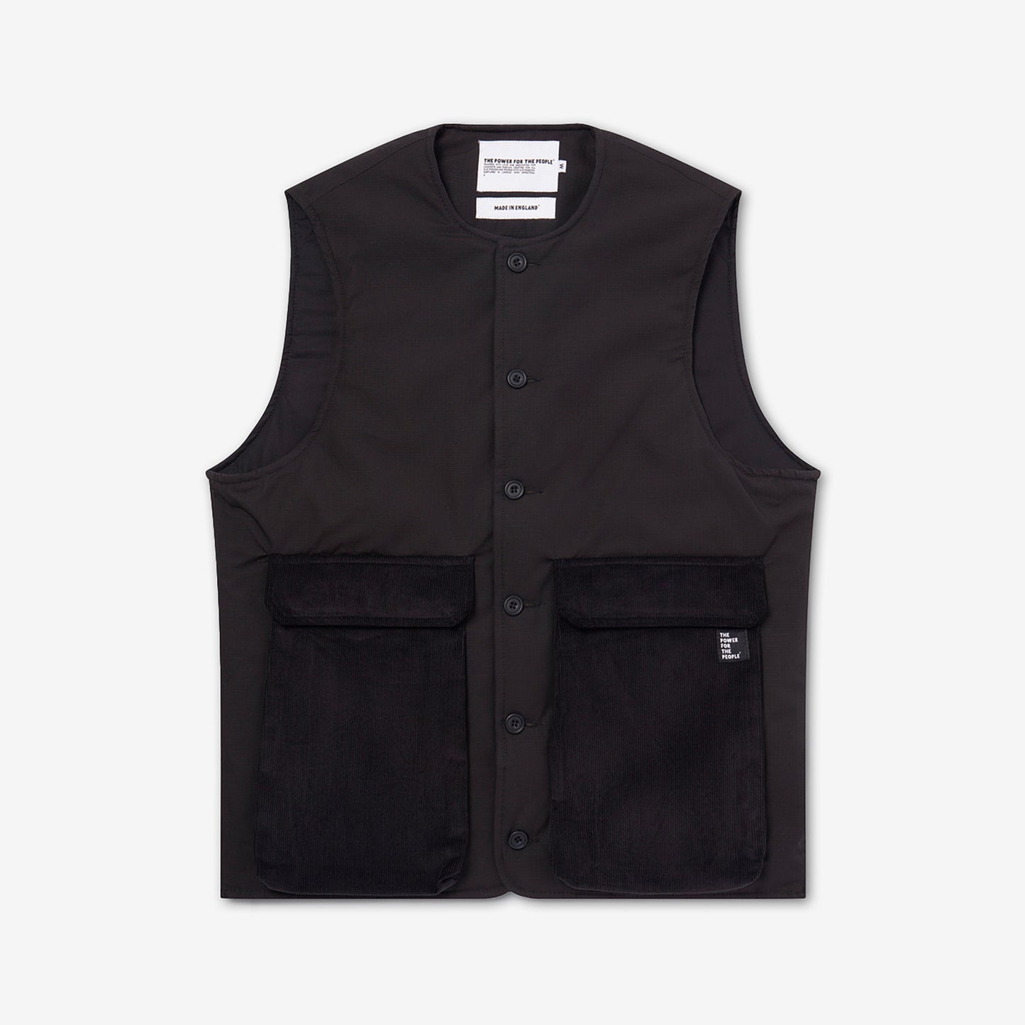 MEL ROUND COLLAR W/C BLACK RIPSTOP