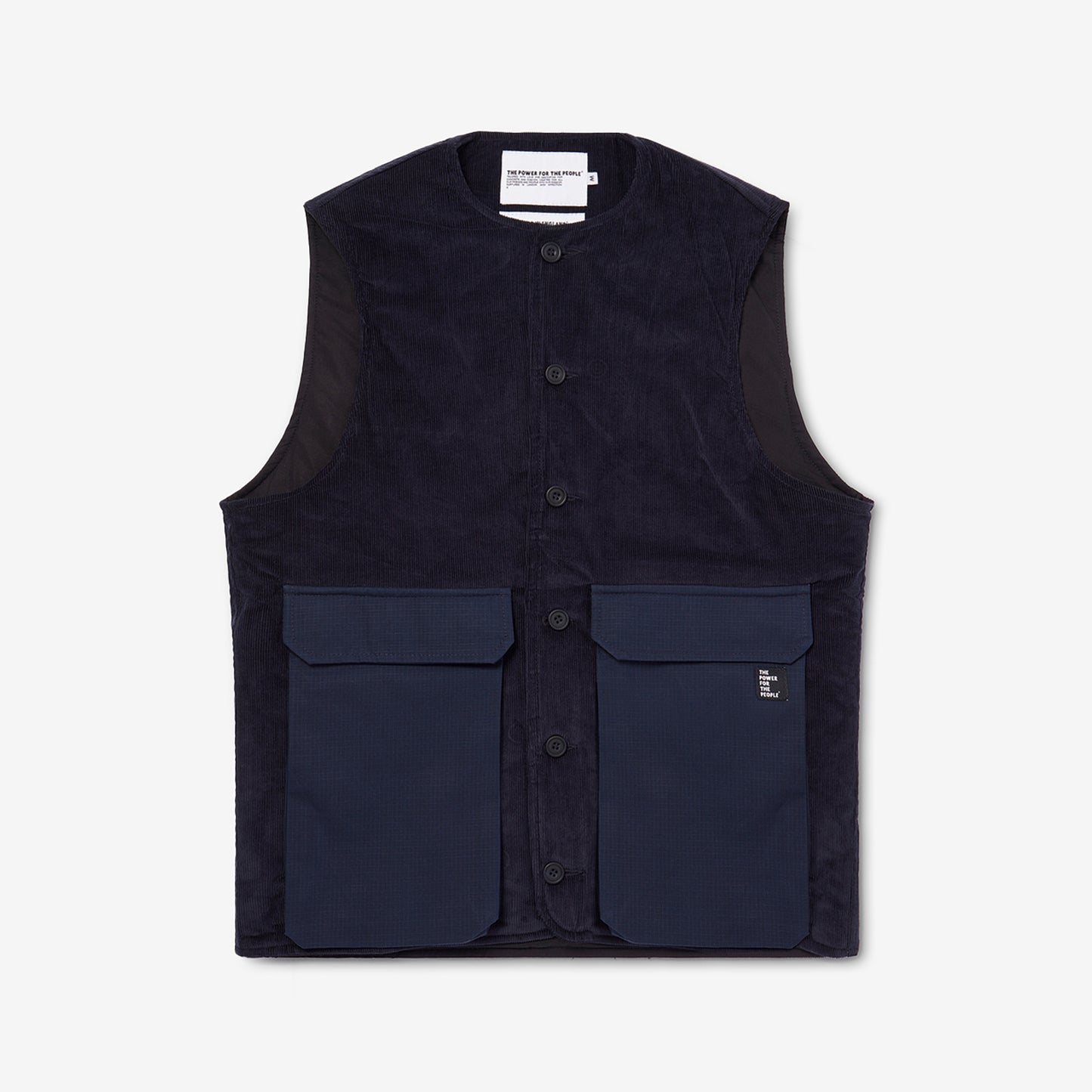 MEL ROUND COLLAR W/C NAVY COTTON CORD