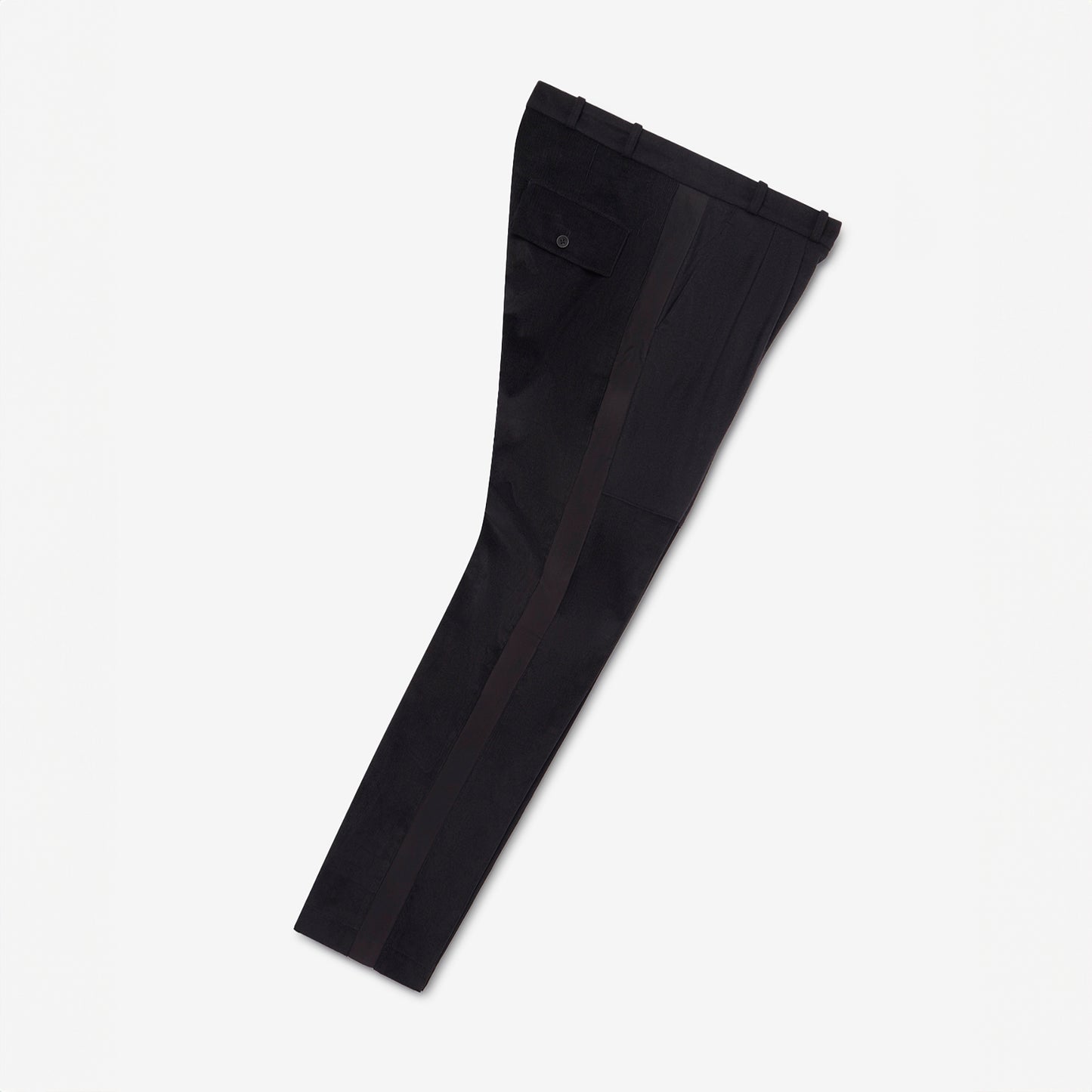MOSES PANEL PANTS BLACK WOOL CASHMERE CORD
