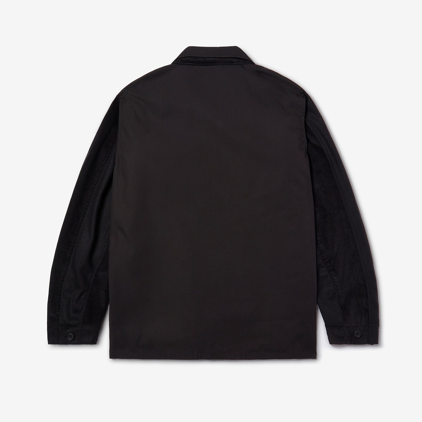NAT 5 BUTTON MIX JACKET BLACK WOOL CASHMERE CORD