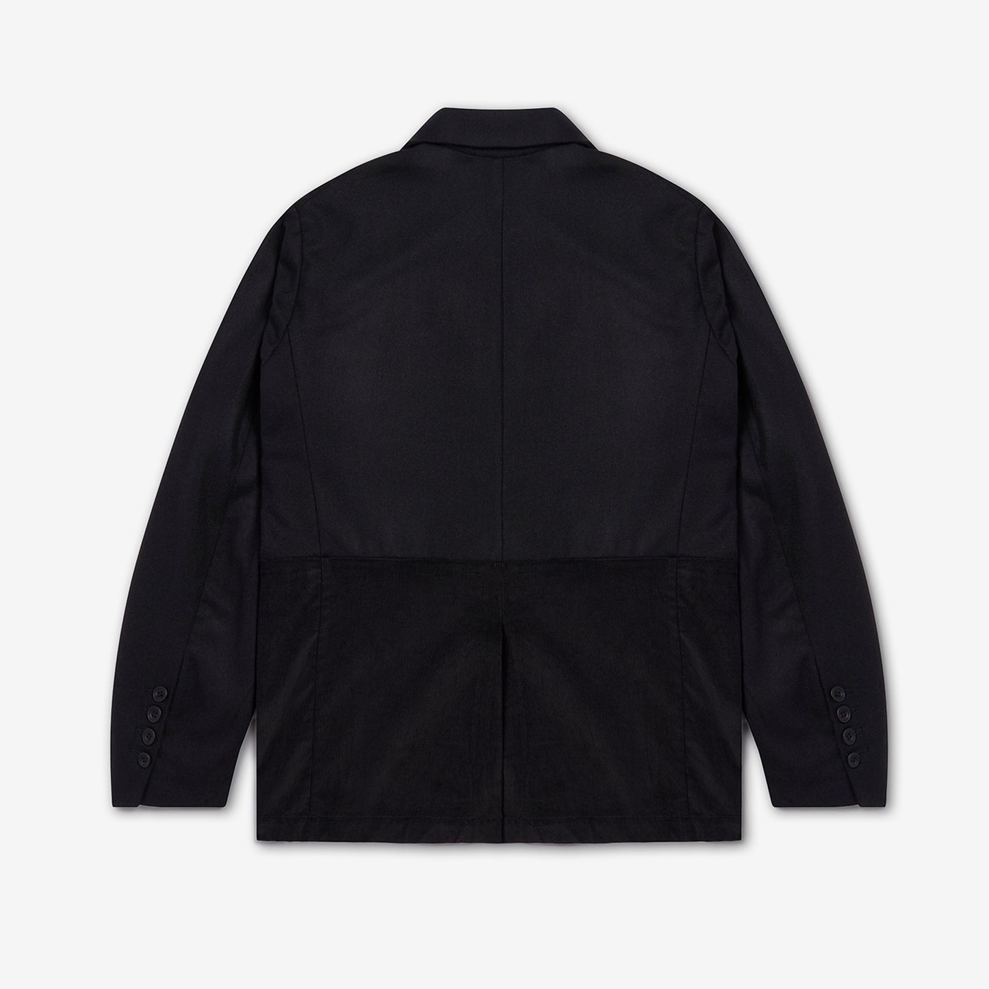 TONY HALF HALF JACKET BLACK CASHMERE WOOL CORD