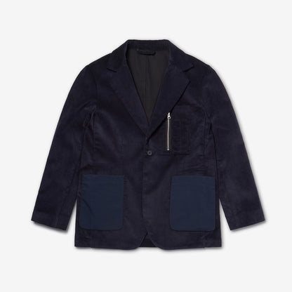 CHET ZIP POCKET JACKET NAVY COTTON CORD