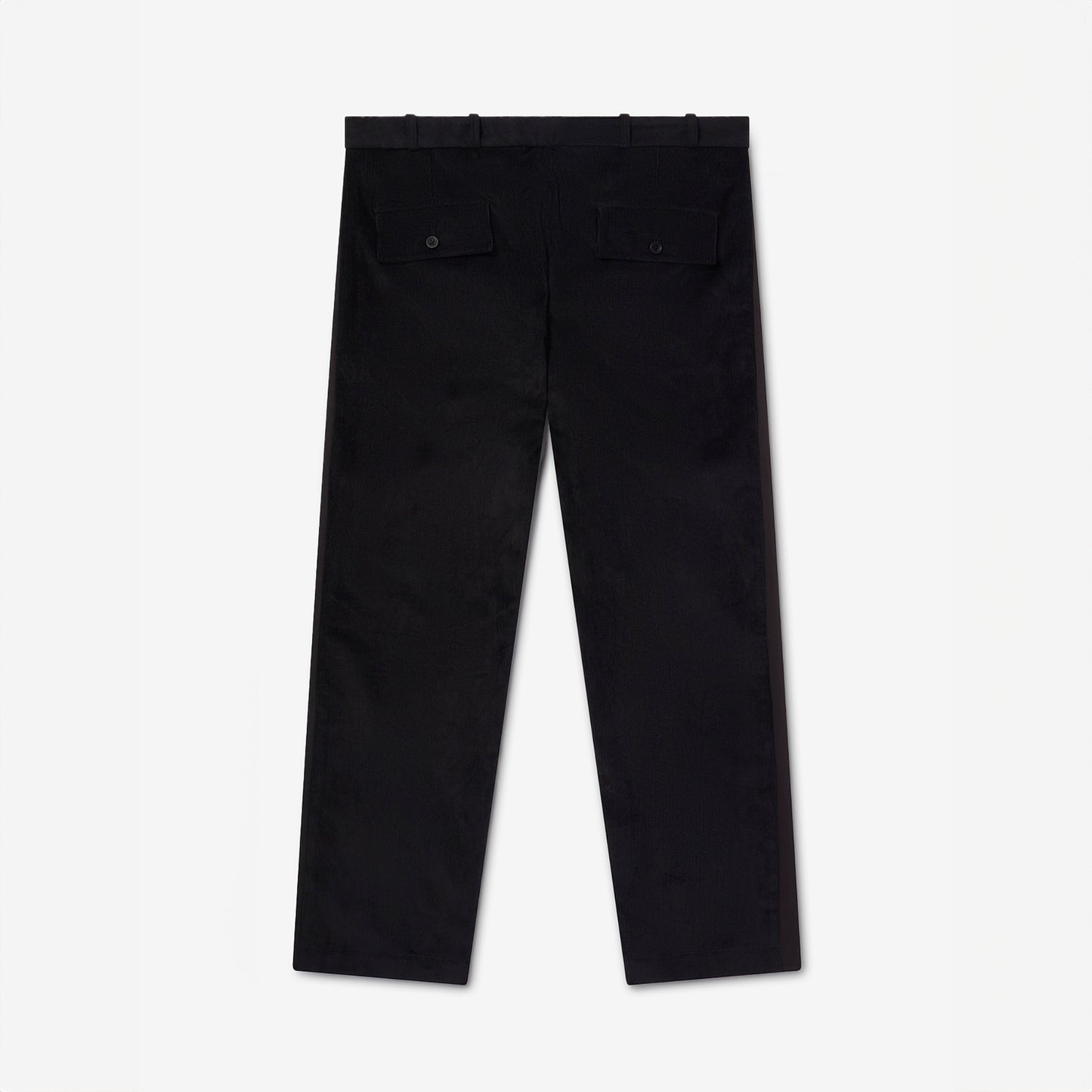 MOSES PANEL PANTS BLACK WOOL CASHMERE CORD