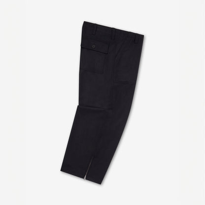 SAMMY LOOSE ZIP PANTS BLACK WOOL CASHMERE